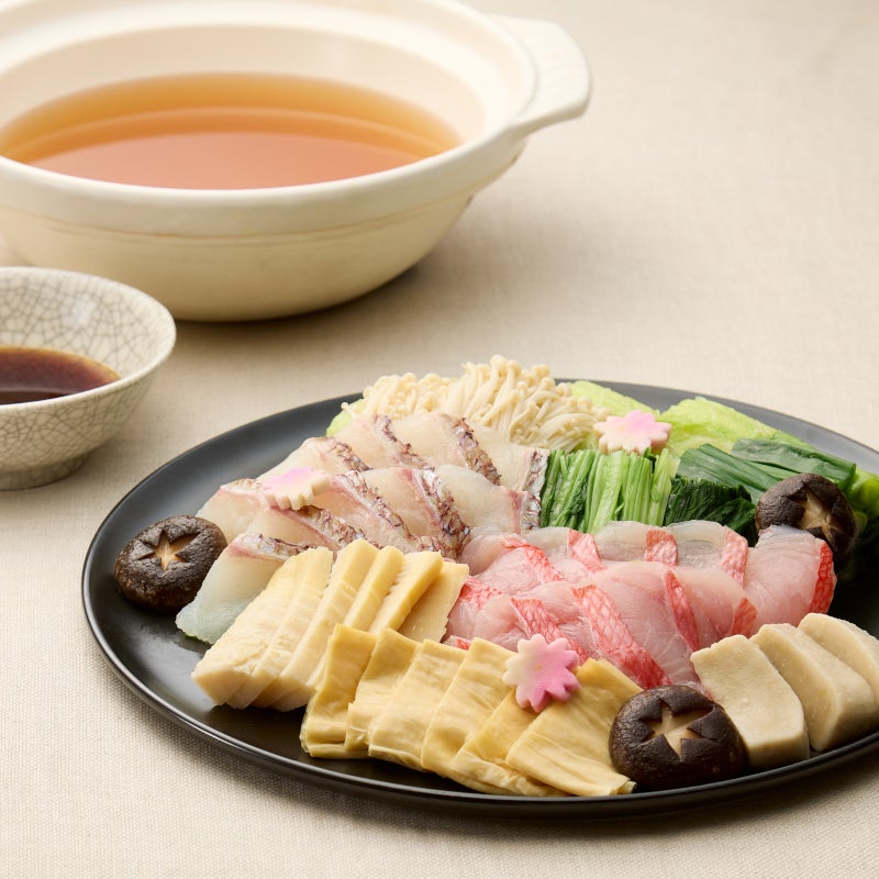 金目鯛と真鯛の紅白しゃぶしゃぶ